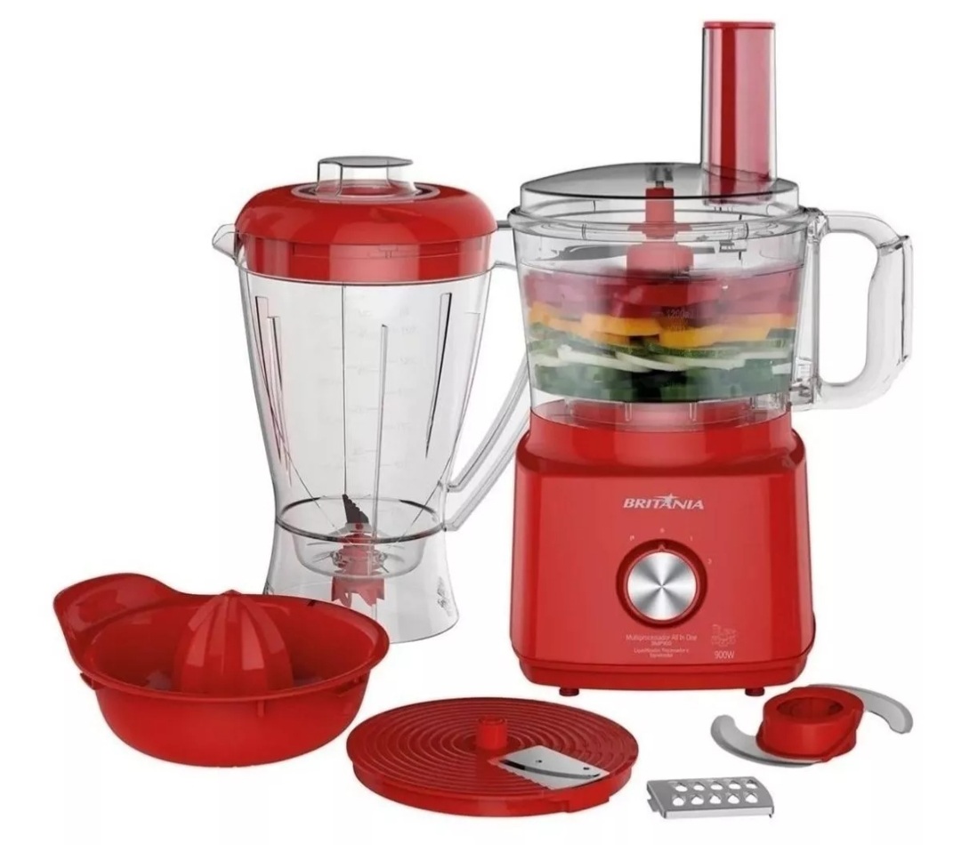 Multiprocessador, All in one Bmp900v, 900W, Vermelho, 220v, Britânia