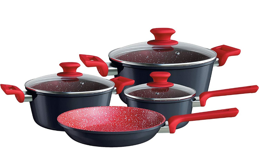 Conjunto De Panelas ColorStone 4 peças Volcano Euro