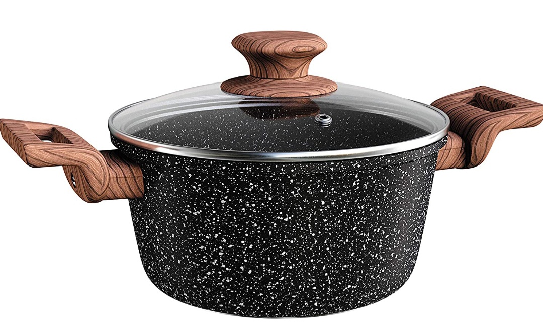 Caçarola Antiaderente Indução Wooden 20 Cm Euro Color Stone