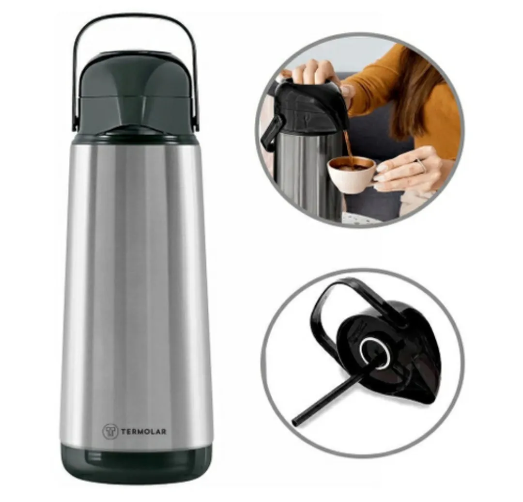 Garrafa térmica Unitermi de vidro 1.8L inoxidável - Imagem 2