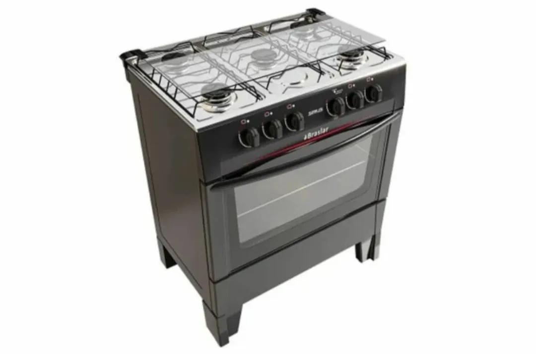 Fogão Braslar Sírius 5 Bocas Acendimento Manual Mesa Inox Forno